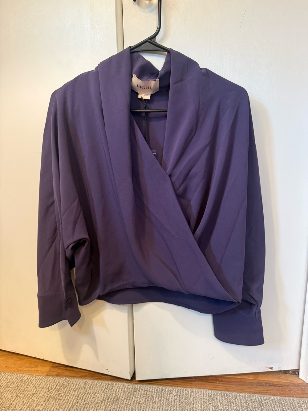 Figue Violet Draped Wrap Top